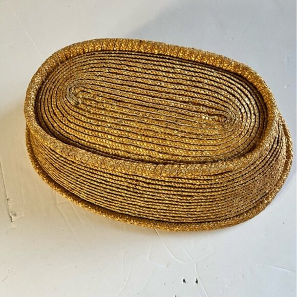 Vintage Handwoven Straw Oval Basket – Rustic Boho Decorative Storage - Picture 7 of 7